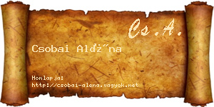 Csobai Aléna névjegykártya